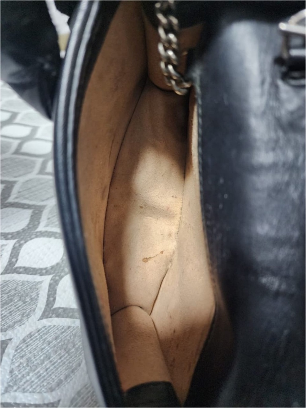 Authentic Gucci Velvet Super Mini Dionysus Crossbody Bag Black - Picture 9 of 12